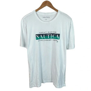 TS90 Mens Nautica Yacht Racing Championship Preppy Crew Neck T Shirt XL